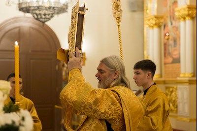 Митрополит Игнатий совершил Божественную литургию в соборном храме святителя Спиридона Тримифунтского г. Саратова