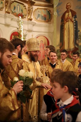 Великая рождественская вечерня в Покровском соборе г. Саратова