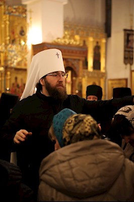 Литургия Преждеосвященных Даров в Свято-Алексиевском женском монастыре г. Саратова