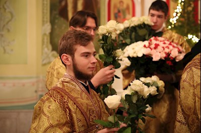 Великая рождественская вечерня в Покровском соборе г. Саратова