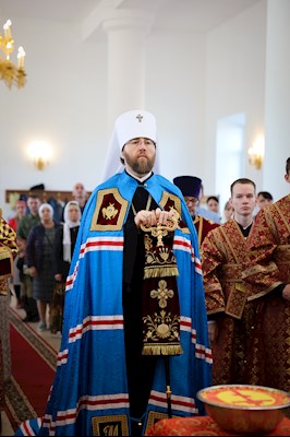 Божественная литургия в храме новомучеников и исповедников Саратовских г. Саратова