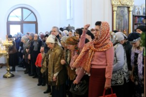 Божественная литургия в храме великомученика Георгия Победоносца г. Саратова