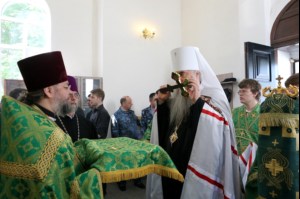Божественная литургия в храме блаженной Ксении Петербургской г. Саратова на территории ИТК УШ-382/33