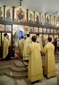 Всенощное бдение в Благовещенском храме г. Вольска
