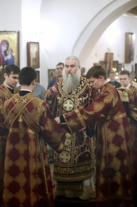 Божественная литургия в Спасо-Преображенском мужском монастыре г.Саратова