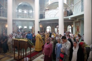 Божественная литургия в храме во имя Всех Святых, в земле Российской просиявших, г.Саратова