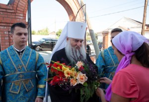Божественная литургия в храме в честь Владимирской иконы Божией Матери с. Багаевка Саратовского района