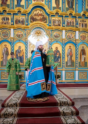 Митрополит Игнатий совершил Божественную литургию в Свято-Сергиевском женском монастыре села Алексеевка Базарно-Карабулакского района