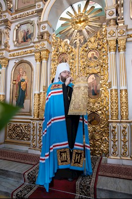 Митрополит Игнатий совершил Божественную литургию в храме Всех святых, в земле Русской просиявших, г. Саратова