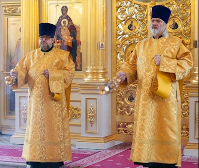 Божественная Литургия в храме святого апостола и евангелиста Иоанна Богослова при СПДС