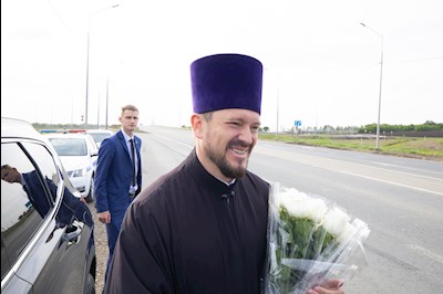 Митрополит Игнатий совершил Великое освящение храма Архангела Михаила с. Курдюм и первую Божественную литургию в новоосвященном храме