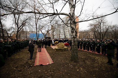 Митрополит Игнатий совершил чин освящения и закладки камня в честь строительства храма во имя Архистратига Божия Михаила на территории военного училища