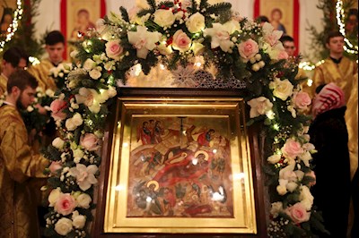 Великая рождественская вечерня в Покровском соборе г. Саратова