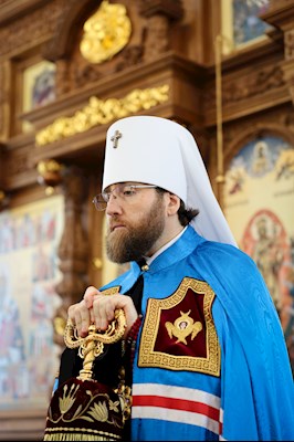 Божественная литургия в храме новомучеников и исповедников Саратовских г. Саратова