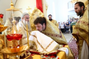 Великое освящение храма в честь святого благоверного князя Михаила Черниговского и боярина его Феодора г. Саратова