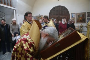 Божественная литургия в храме во имя святителя и чудотворца Николая на Елшанском кладбище г. Саратова