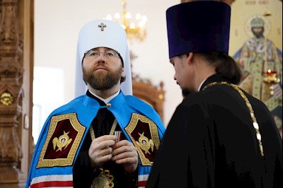 Божественная литургия в храме новомучеников и исповедников Саратовских г. Саратова