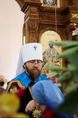 Божественная литургия в храме новомучеников и исповедников Саратовских г. Саратова