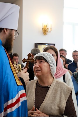 Божественная литургия в храме новомучеников и исповедников Саратовских г. Саратова