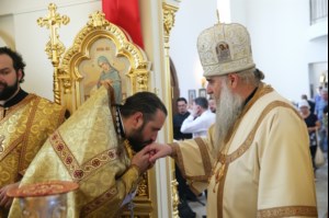 Великое освящение храма в честь святого благоверного князя Михаила Черниговского и боярина его Феодора г. Саратова