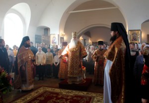Божественная литургия в Спасо-Преображенском мужском монастыре г. Саратова