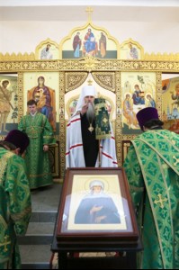 Божественная литургия в храме блаженной Ксении Петербургской г. Саратова на территории ИТК УШ-382/33