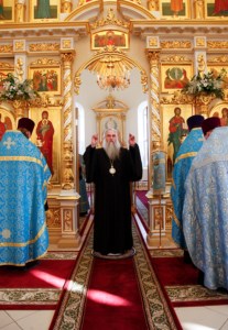 Всенощное бдение с чином Погребения Божией Матери в Свято-Троицком кафедральном соборе г. Вольска