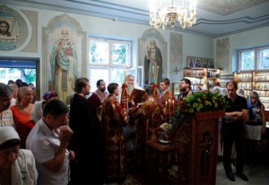 Всенощное бдение в храме святого великомученика и целителя Пантелеимона г. Саратова