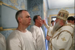 Крещальная литургия в Свято-Троицком кафедральном соборе г.Саратова
