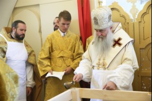 Великое освящение храма в честь святого благоверного князя Михаила Черниговского и боярина его Феодора г. Саратова