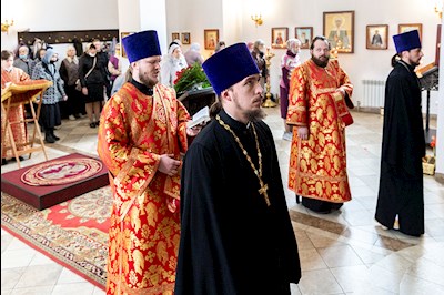 Божественная литургия в храме в честь иконы Божией Матери «Всех скорбящих Радость» г. Саратова