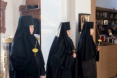 Литургия Преждеосвященных Даров и монашеский постриг в Свято-Алексиевском женском монастыре г. Саратова