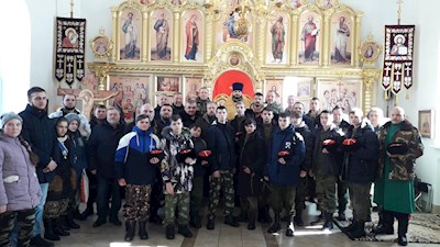 На территории храма прошел казачий турнир