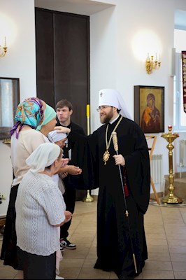 Божественная литургия в храме новомучеников и исповедников Саратовских г. Саратова