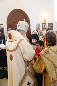 Великое освящение храма в честь святого благоверного князя Михаила Черниговского и боярина его Феодора г. Саратова