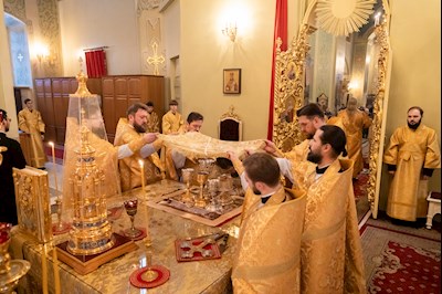 Митрополит Игнатий совершил Божественную литургию и молебен на новый год в Покровском соборе г. Саратова