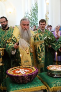 Божественная литургия и Великая вечерня в Свято-Троицком соборе Вольска