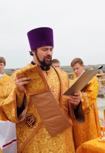 Чин основания храма во имя новомучеников и исповедников Саратовских в строящемся районе Солнечный-2 г. Саратова