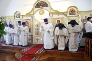 Божественная литургия в Спасо-Преображенском мужском монастыре г. Саратова