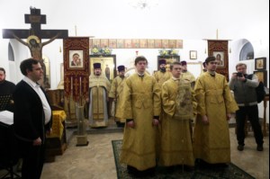 Божественная литургия в храме в честь Благовещения Пресвятой Богородицы г.Саратова