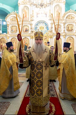 Божественная литургия в храме Всех святых, в земле Русской просиявших, г. Саратова