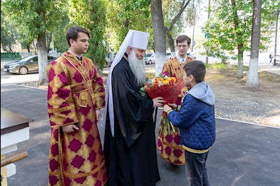 Божественная литургия в храме во имя пророка Божия Илии на Ильинской площади г. Саратова