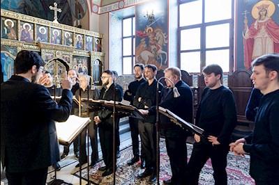 Божественная литургия в Свято-Никольском мужском монастыре г. Саратова