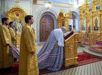 Всенощное бдение в Свято-Троицком кафедральном соборе г. Саратова
