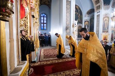 Митрополит Игнатий совершил всенощное бдение в Свято-Духовском соборе г. Саратова