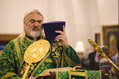 Архиереи Саратовской митрополии совершили Божественную литургию в соборном храме святого благоверного князя Александра Невского г. Ртищево