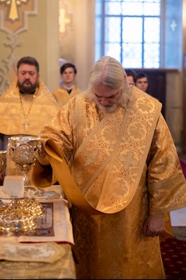 Митрополит Игнатий совершил Божественную литургию и молебен на новый год в Покровском соборе г. Саратова