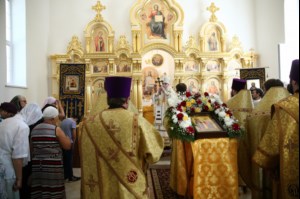 Великое освящение храма в честь святого благоверного князя Михаила Черниговского и боярина его Феодора г. Саратова