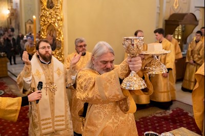 Митрополит Игнатий совершил Божественную литургию и молебен на новый год в Покровском соборе г. Саратова