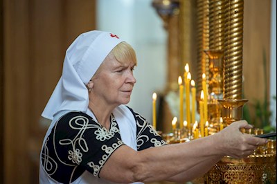 Митрополит Игнатий совершил Божественную литургию в Свято-Алексиевском женском монастыре г. Саратова